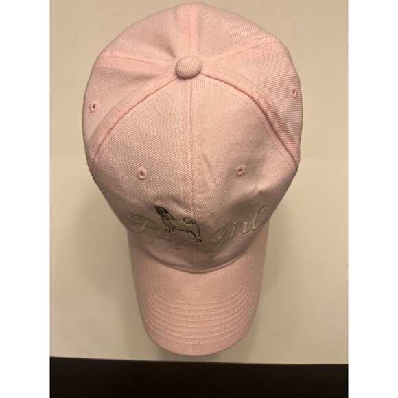 Embroidered Pink Pug Girl Baseball Hat Adjustable Adult‎ One Size - Picture 5 of 7